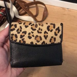 Real leather cheetah wallet